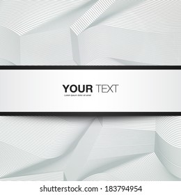Text box design with detailed shadow and abstract background eps10