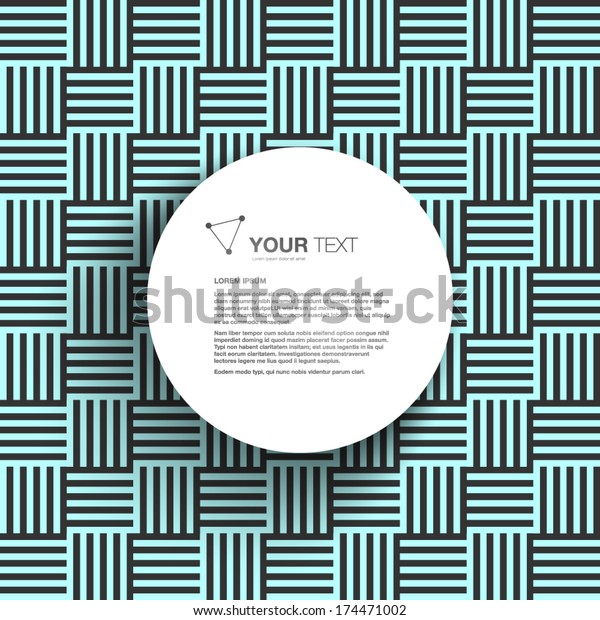 Text Box Design Line Pattern Background Stock Vector (Royalty Free ...