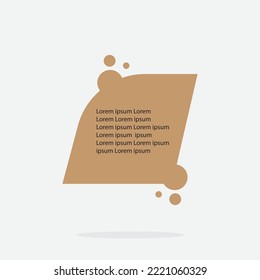 Text box design with simple style and elegant