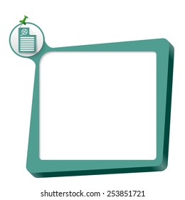 text box and document icon and cloverleaf