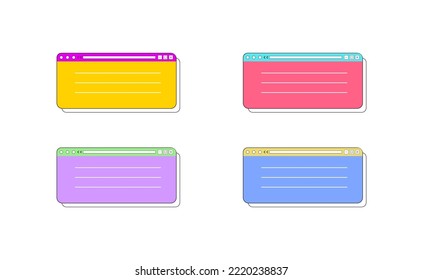 Text Box Element Design Vector Illustration Template, for Advertising and Other Design Element Use