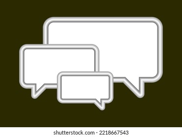 Text box. Empty comic. Conversation chat. Vector.