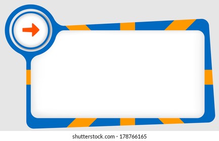 text box for entering  text with arrow