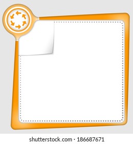 text box for entering  text with arrows