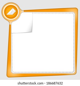text box for entering  text with envelope