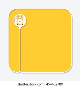 Text box for fill your text and alarm clock