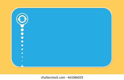Text box for fill your text and arrow
