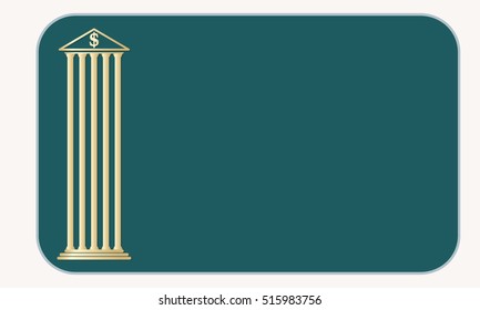 Text box for fill your text and bank icon