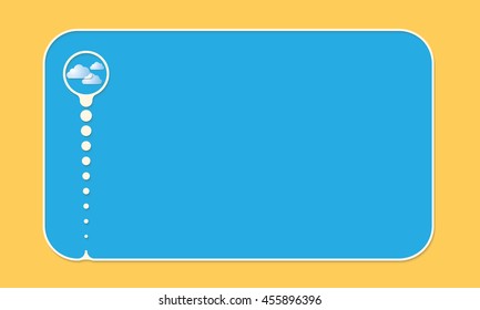 Text box for fill your text and clouds
