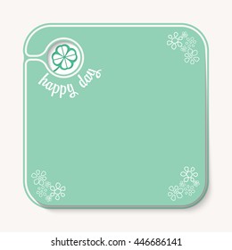 Text box for fill your text with cloverleaf