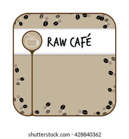Text box for fill your text and coffee