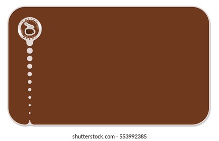 Text box for fill your text and coffee break icon