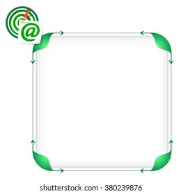 Text box to fill your text and email symbol