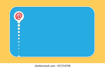 Text box for fill your text and email symbol