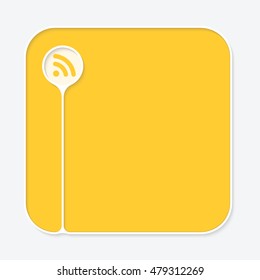 Text box for fill your text and feed icon