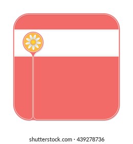 Text box for fill your text and flower