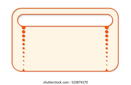 Text box for fill your text and frame for headline