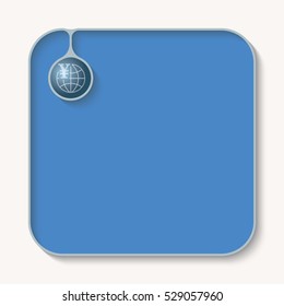 Text box for fill your text with globe and yen symbol
