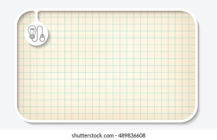 Text box for fill your text and graph paper