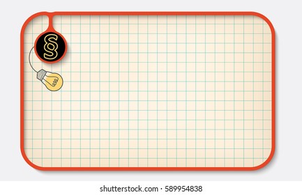 Text box for fill your text with graph paper and paragraph