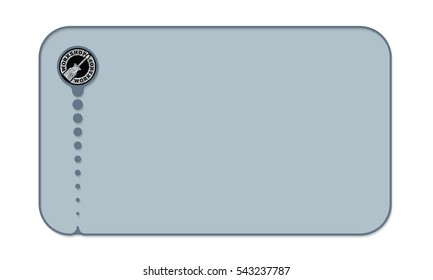 Text box for fill your text and hand written workshop symbol