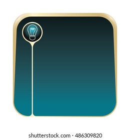 A text box for fill your text and idea symbol