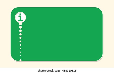 Text box for fill your text and info symbol