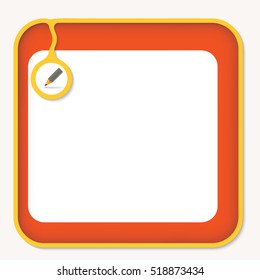 Text box for fill your text and pencil icon