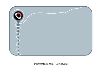 Text box for fill your text and phone symbol