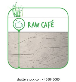 Text box for fill your text and raw coffee