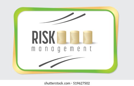Text box for fill your text and risk management icon