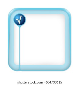 A text box for fill your text and square root
