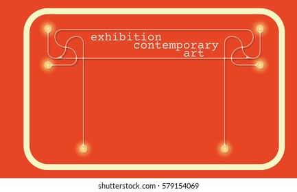 Text box for fill your text with theme of art exhibition