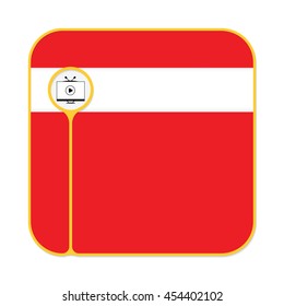 Text box for fill your text and tv icon