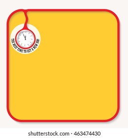 Text box for fill your text and watches and the words the best time get new job