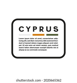 Text box with the flag of Cyprus on white background.