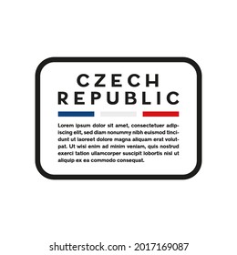 Text box with the flag of the Czech Republic on white background.