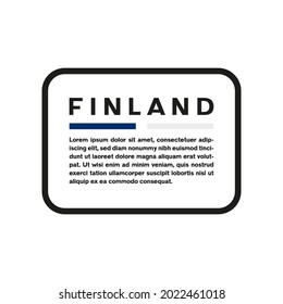 Text box with the flag of Finland on white background.