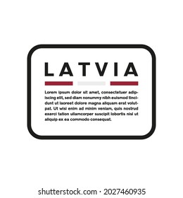 Cuadro de texto con el indicador de Letonia en fondo blanco.
