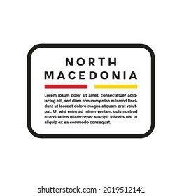 Text box with the flag of North Macedonia on white background.