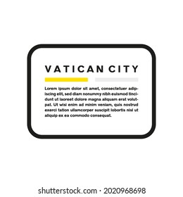 Text box with the flag of Vatican City on white background.