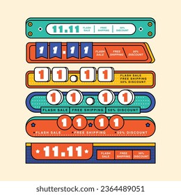 Text Box Frame Square Sale Infographic Flash Sale Discount Free Shipping