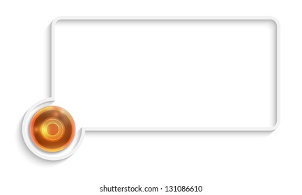 text box with gold ball