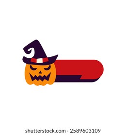 text box halloween pumpkin vector