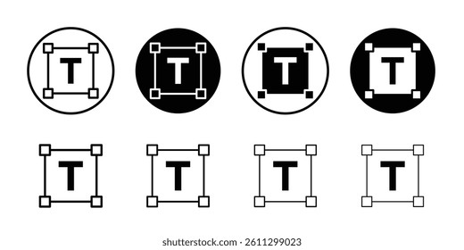 Text box icon Flat illustration sign