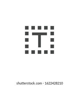 Text box icon isolated on white background. Display option  symbol modern, simple, vector, icon for website design, mobile app, ui. Vector Illustration