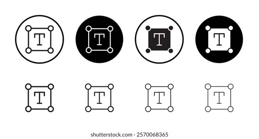 Text box icon Outline vector for web ui