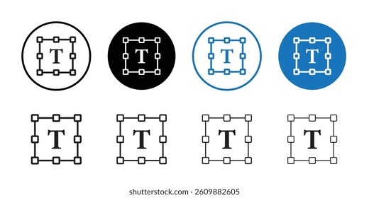 Text box icon Simple thin outline