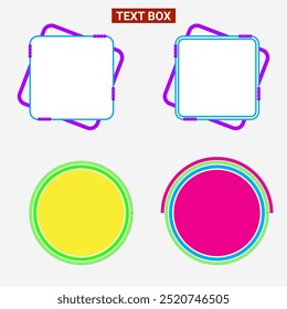 A text box illustration design frames text within a visually distinct container, making it stand out from the surrounding content. Often featuring clean lines, geometric shapes, or decorative borders,