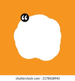 cuadro de texto aislado en fondo naranja